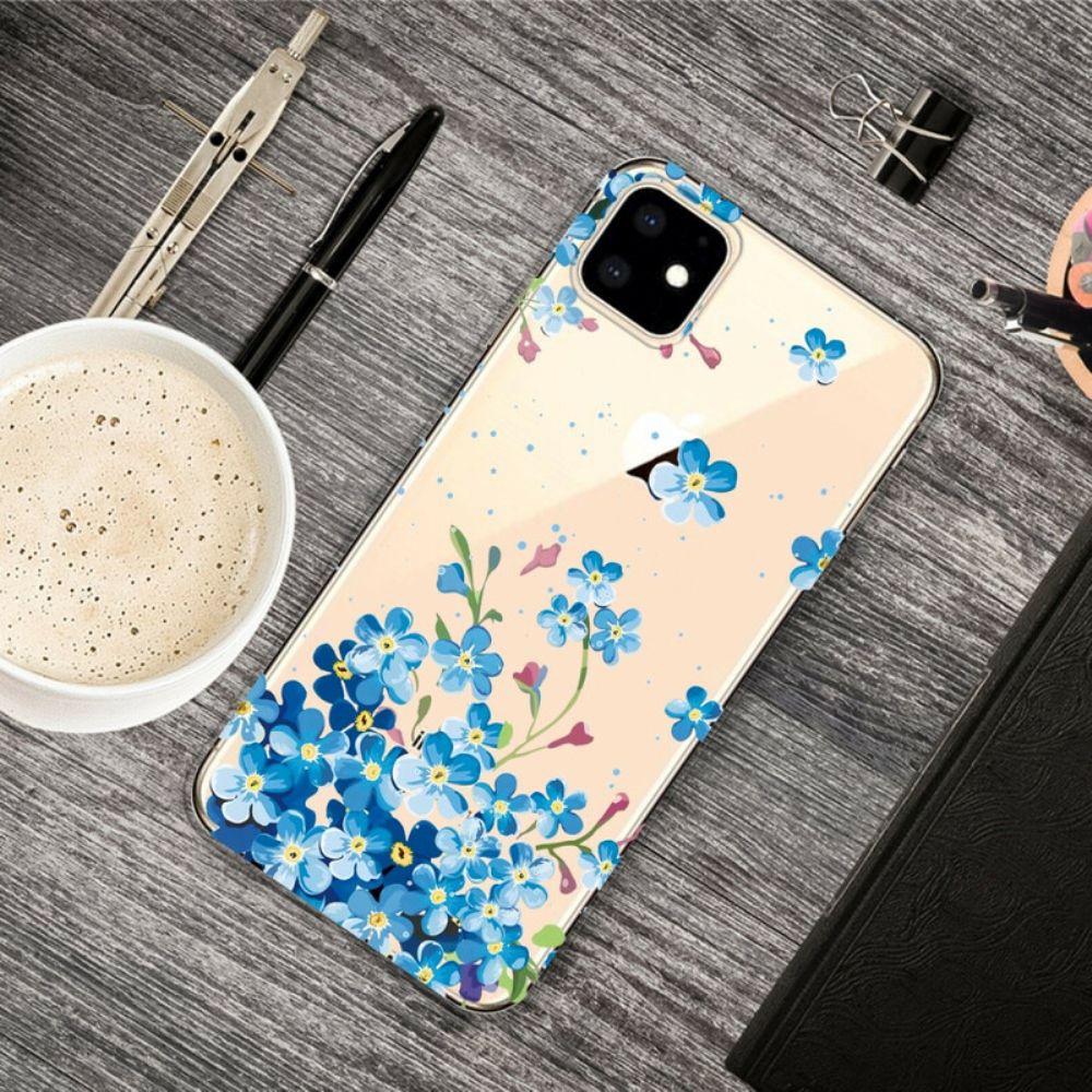 Handyhülle Für iPhone 11 Blauer Blumenstrauß