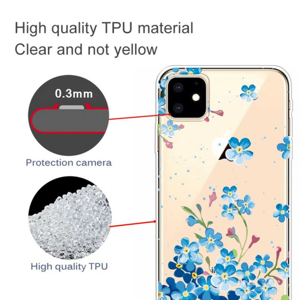 Handyhülle Für iPhone 11 Blauer Blumenstrauß