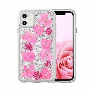 Handyhülle Für iPhone 11 Luxuriöse Florale Pailletten