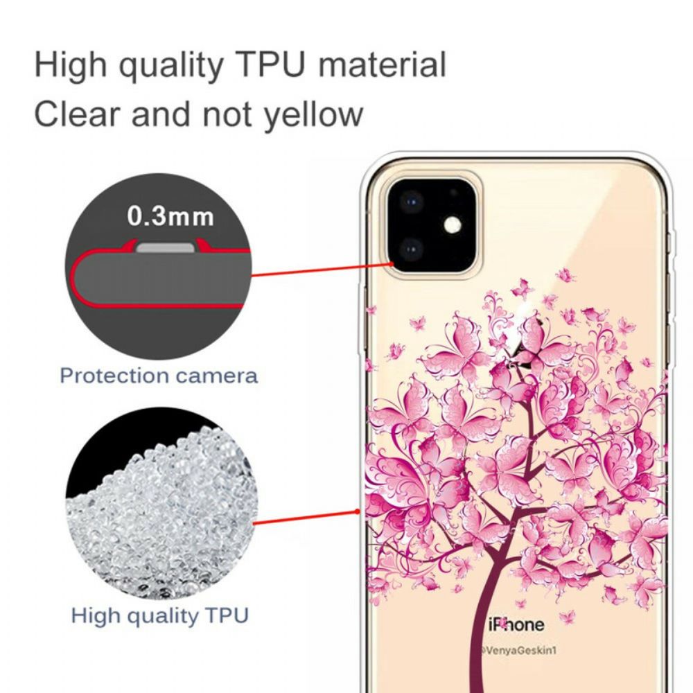 Handyhülle Für iPhone 11 Rosa Baumkrone