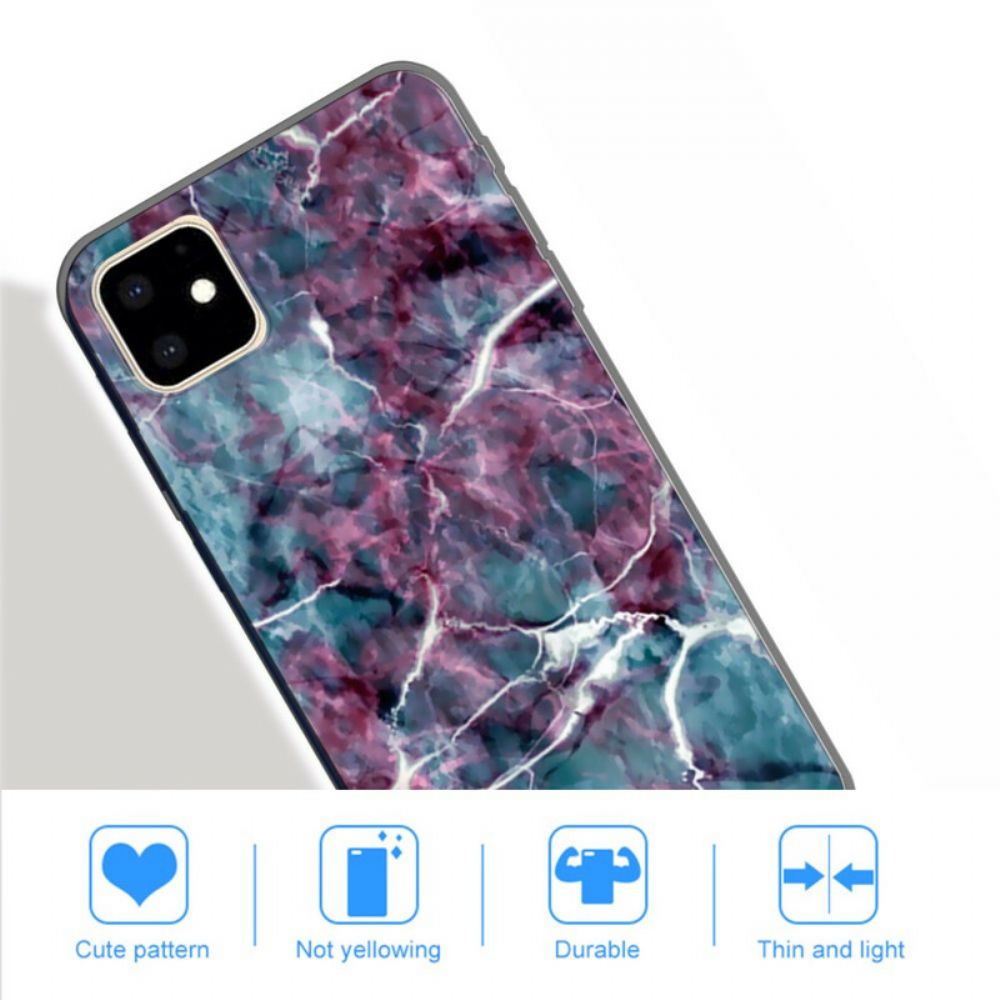 Handyhülle Für iPhone 11 Türkis Marmor