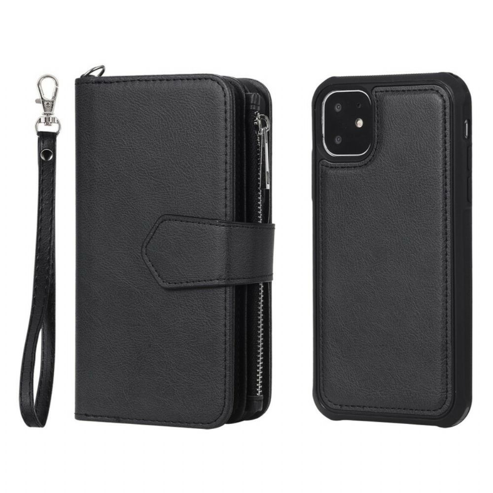 Hülle Flip Case Für iPhone 11 Brieftasche Abnehmbare Geldbörse