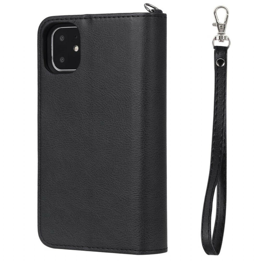 Hülle Flip Case Für iPhone 11 Brieftasche Abnehmbare Geldbörse