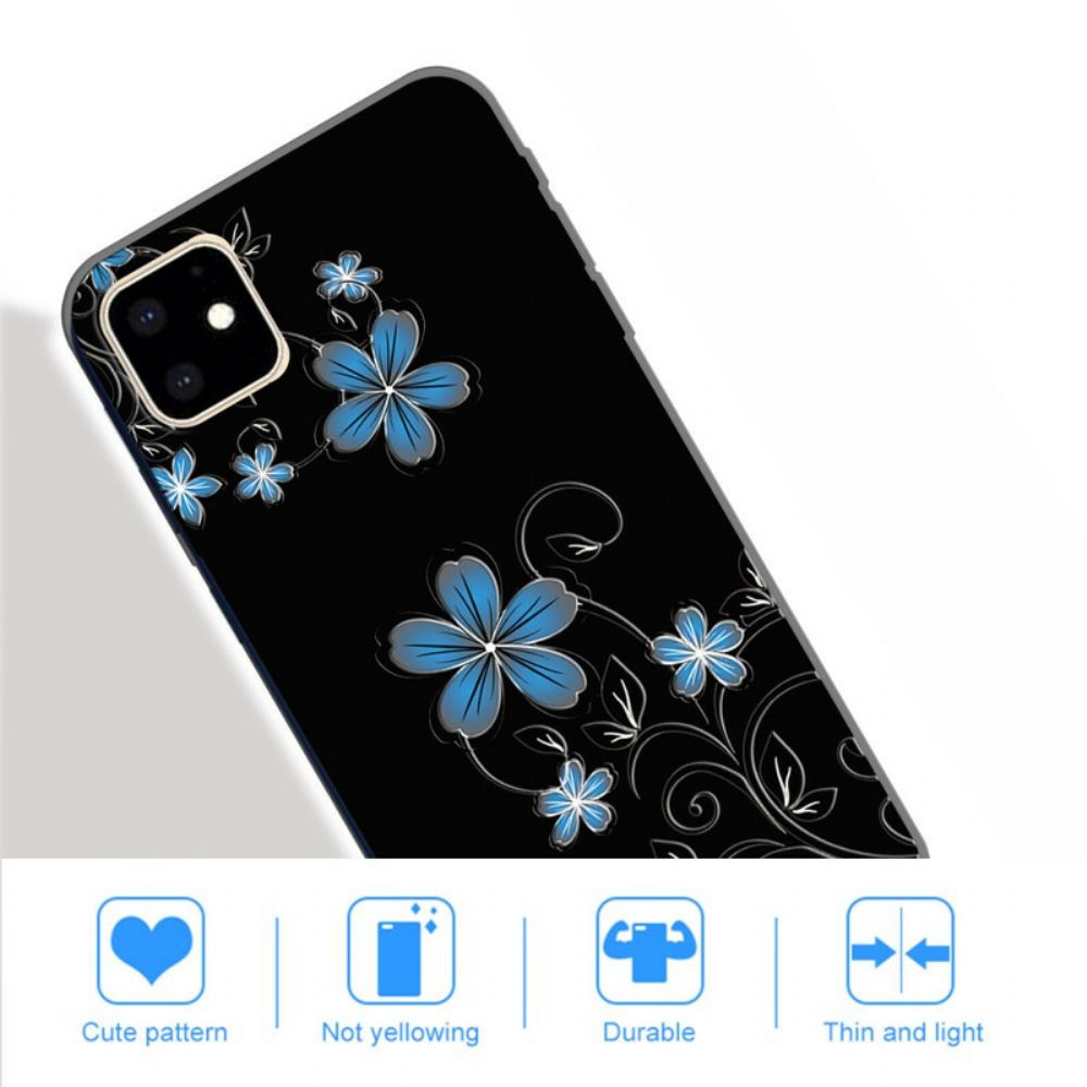 Hülle Für iPhone 11 Blaue Blumen