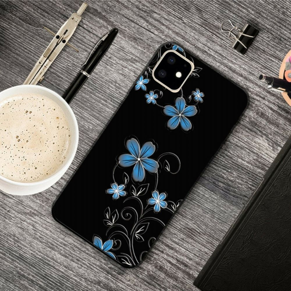 Hülle Für iPhone 11 Blaue Blumen