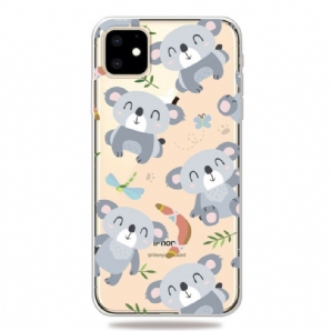 Hülle Für iPhone 11 Niedliche Graue Koalas