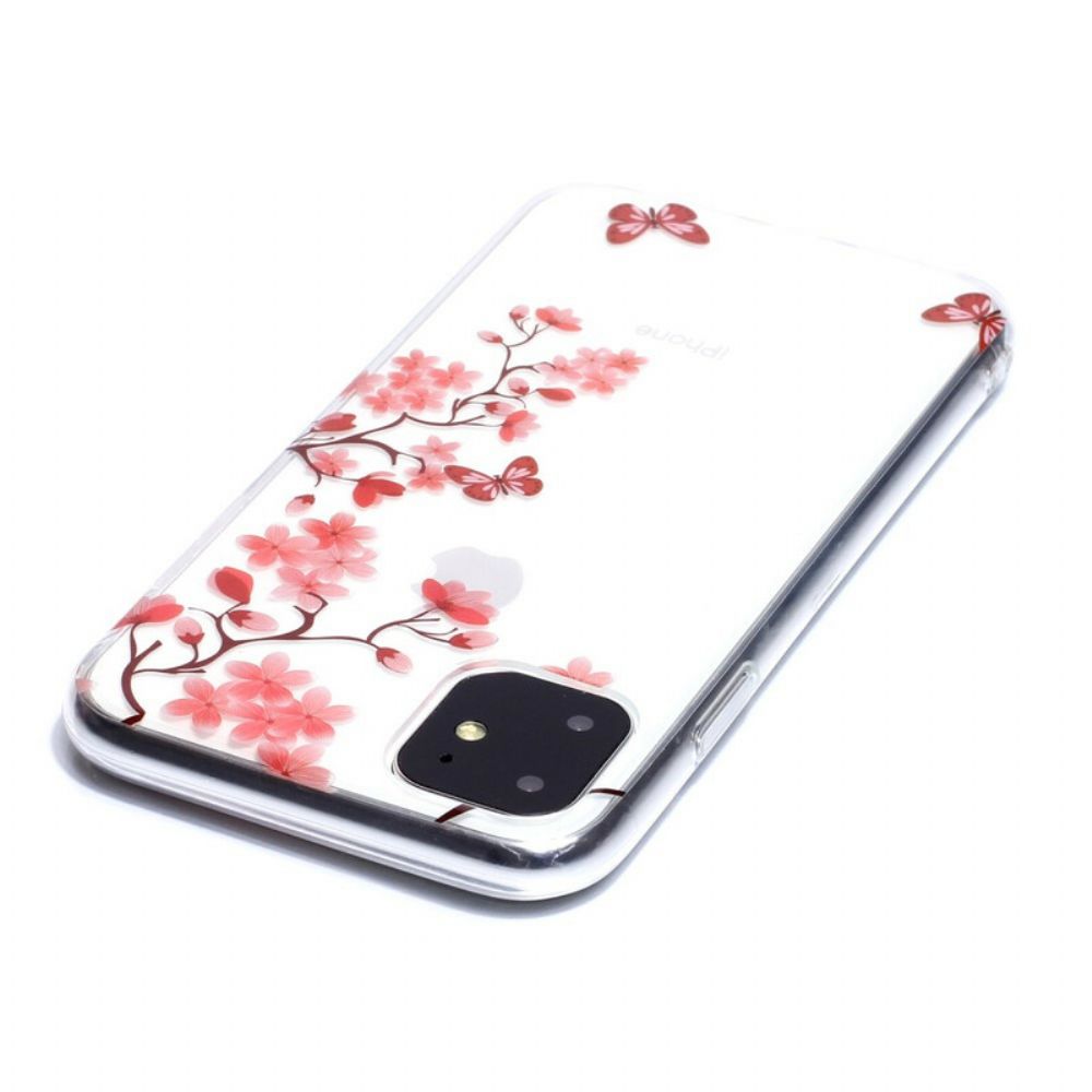 Hülle Für iPhone 11 Schmetterlingszweig Transparent