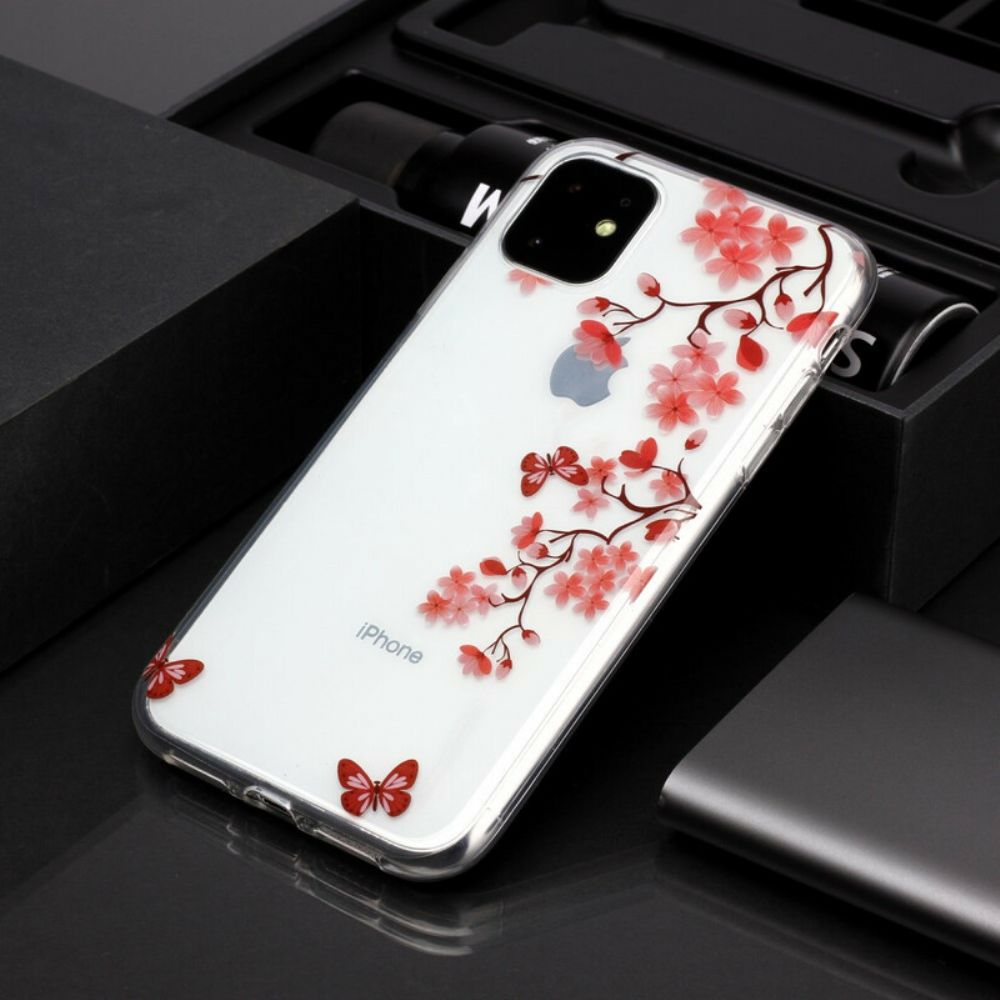 Hülle Für iPhone 11 Schmetterlingszweig Transparent