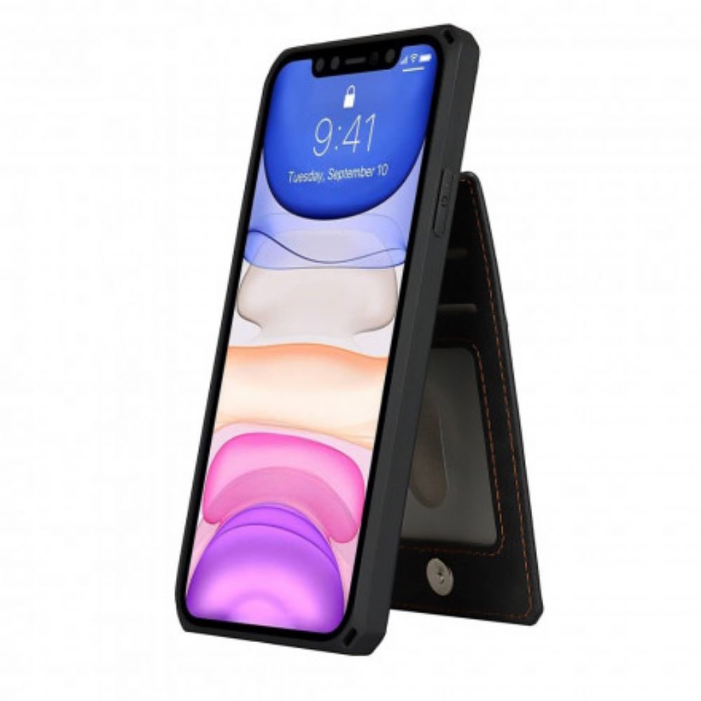 Hülle Für iPhone 11 Stützkartenhalter Vertikal Und Horizontal