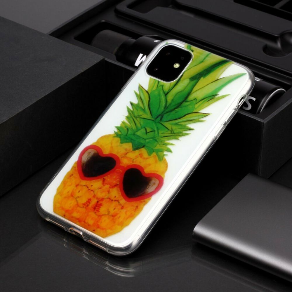 Hülle Für iPhone 11 Transparente Inkognito-ananas