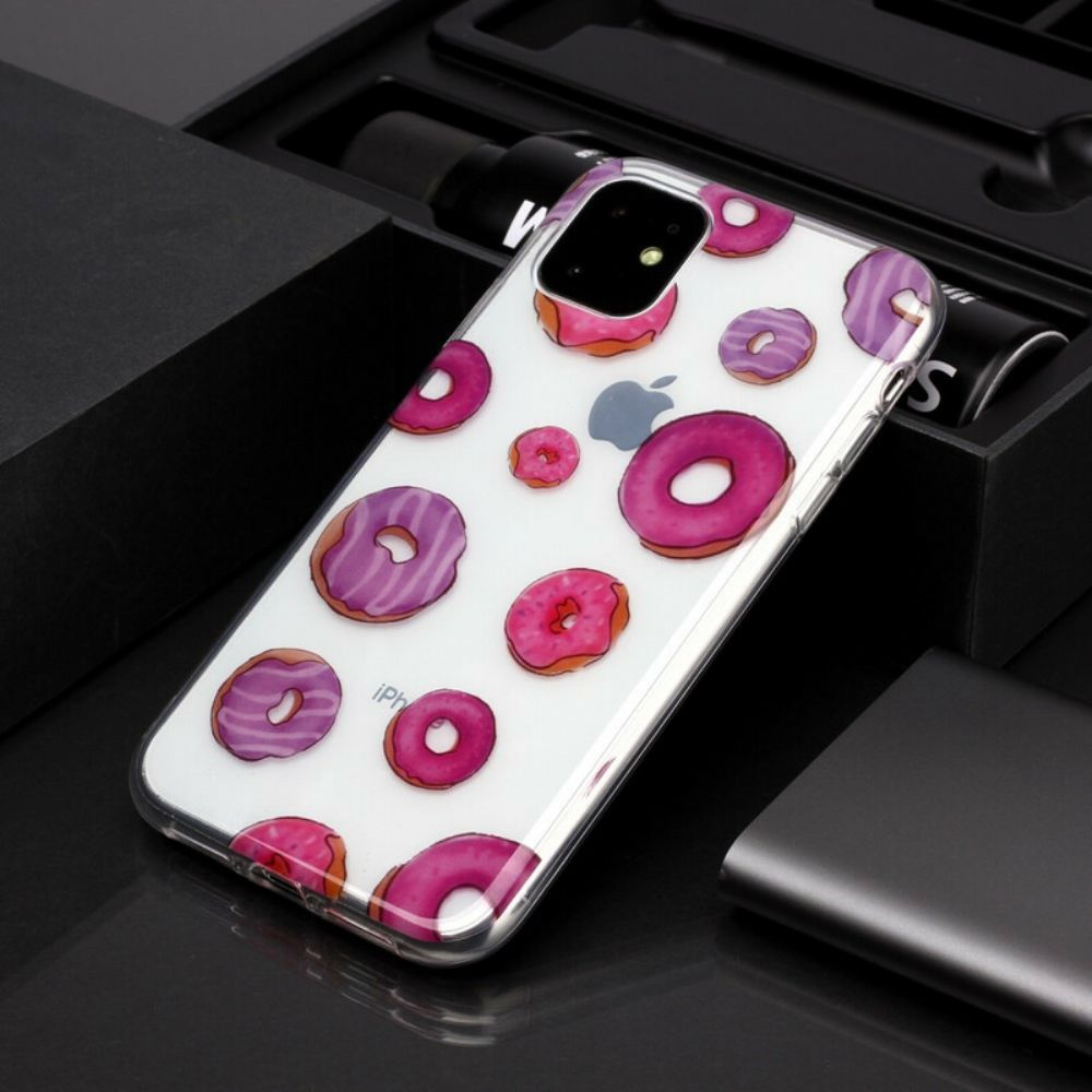 Hülle Für iPhone 11 Transparenter Donut-fächer