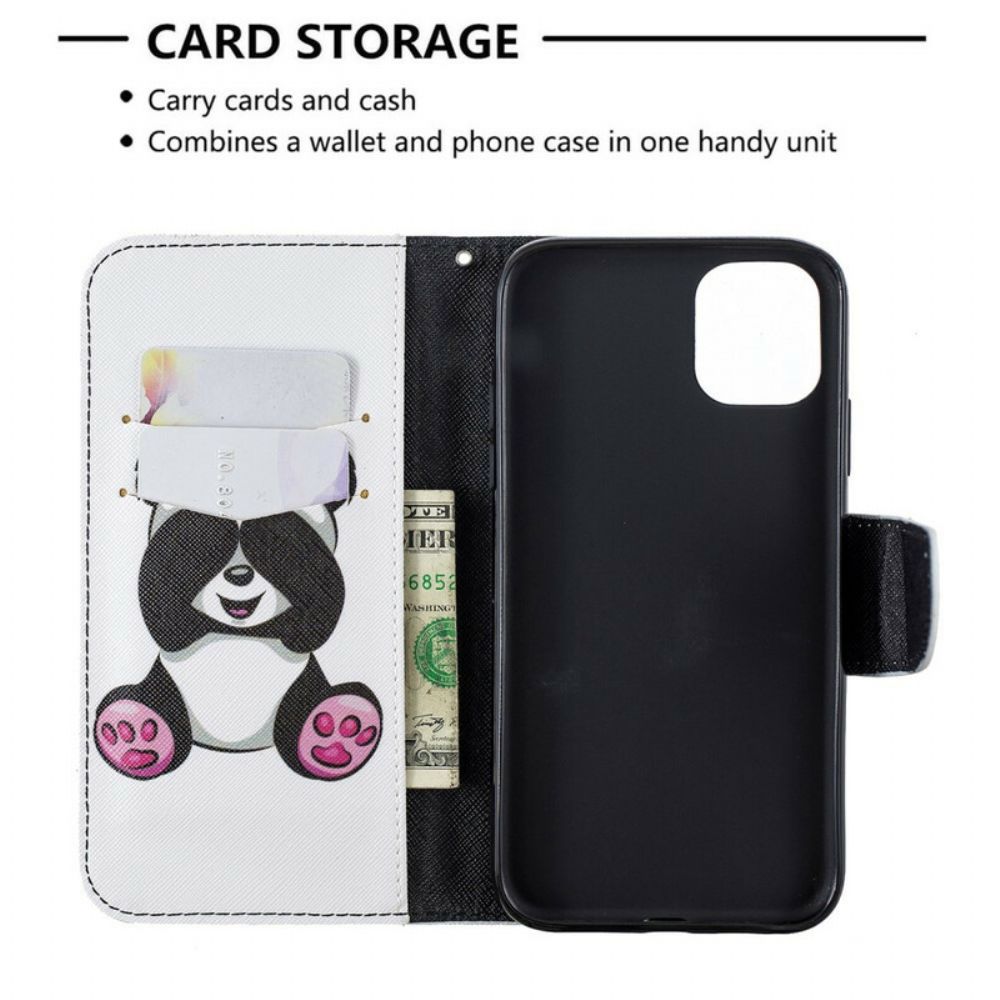 Lederhüllen Für iPhone 11 Panda-spaß