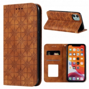 Schutzhülle Für iPhone 11 Flip Case Barockblumen