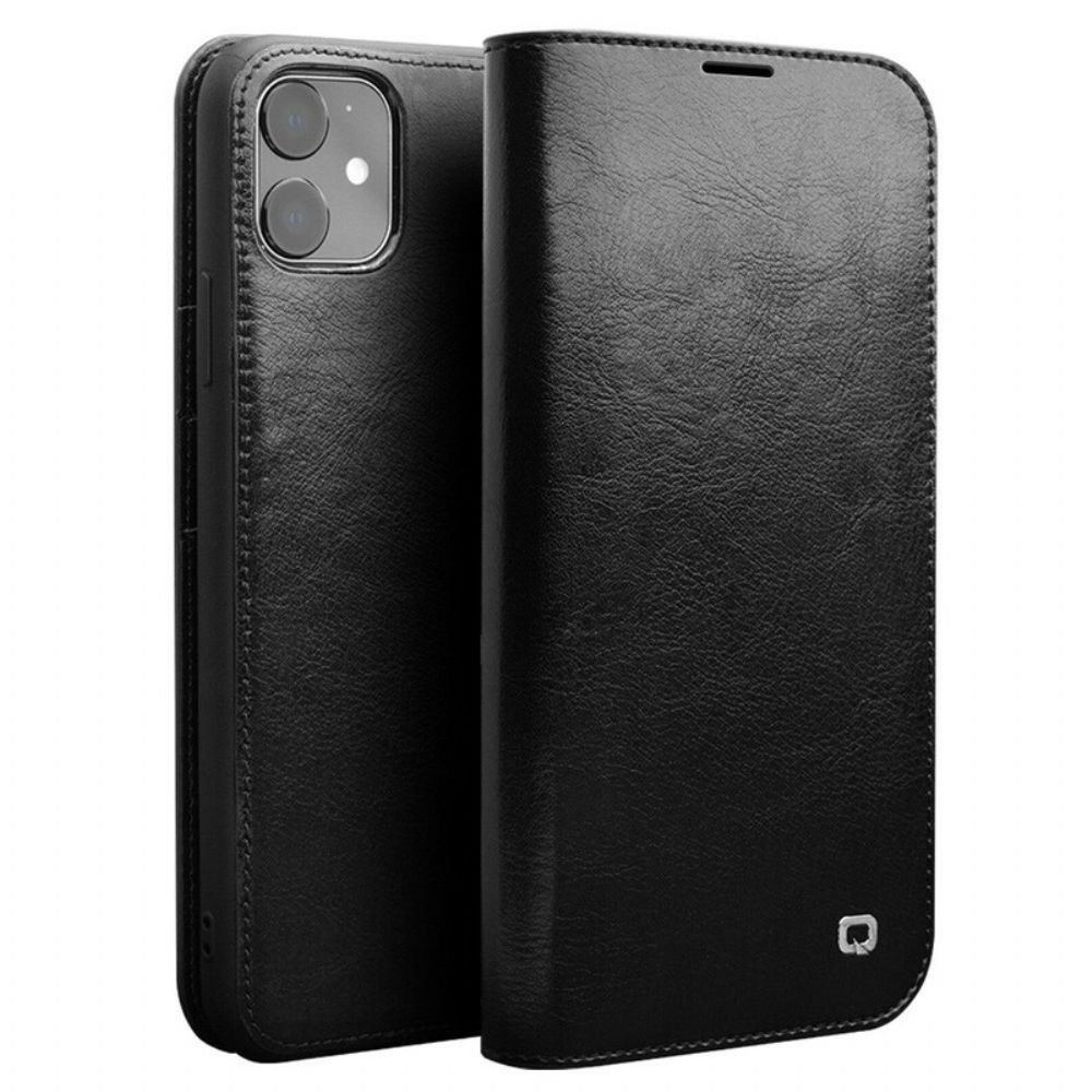 Schutzhülle Für iPhone 11 Flip Case Echtes Qialino-leder