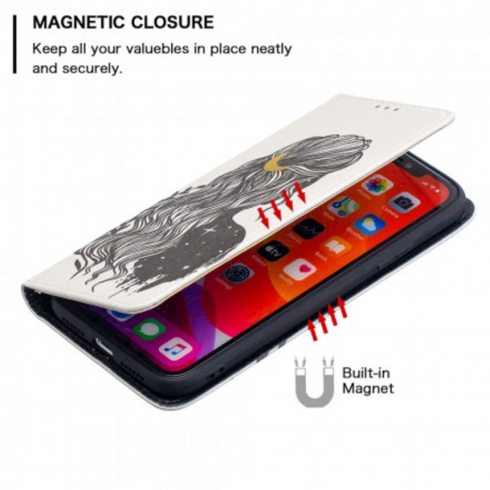 Schutzhülle Für iPhone 11 Flip Case Hübsches Haar