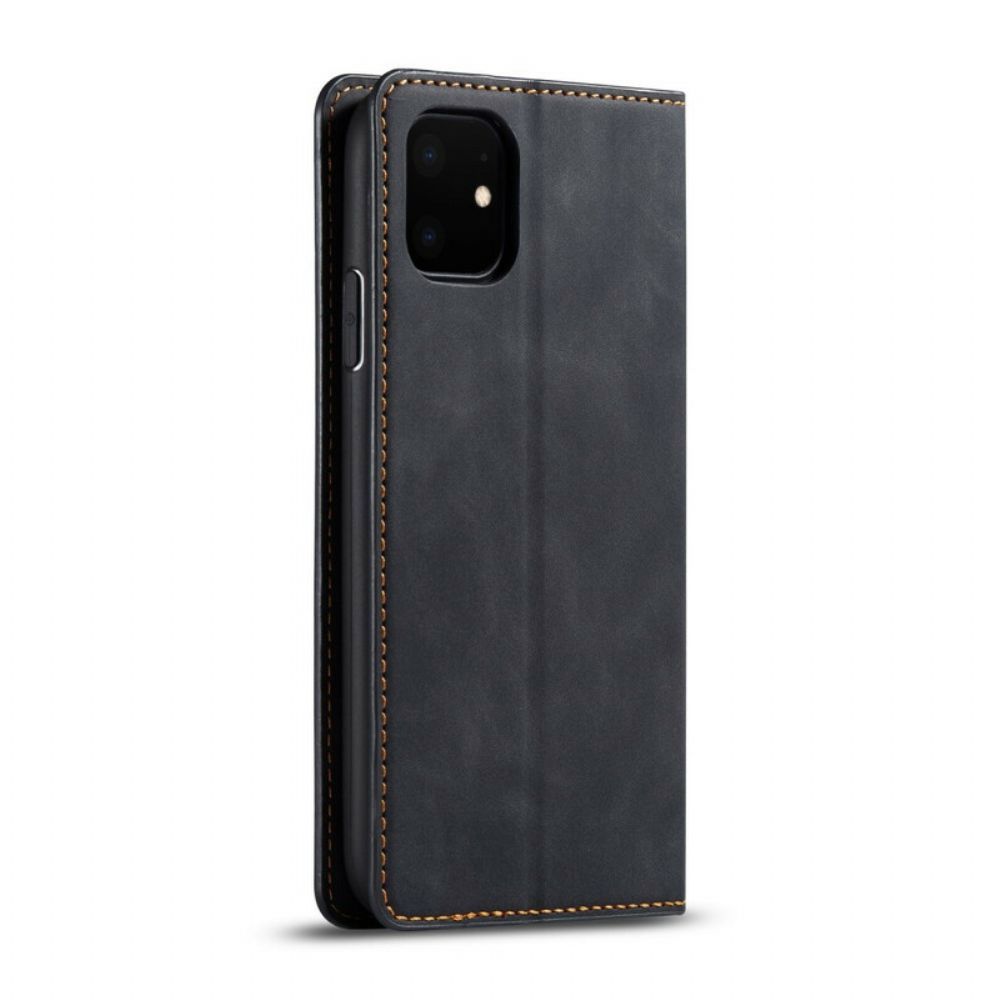 Schutzhülle Für iPhone 11 Flip Case Ledereffekt Vorw