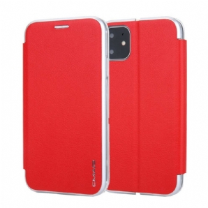 Schutzhülle Für iPhone 11 Flip Case Metallische Kanten Aus Kunstleder