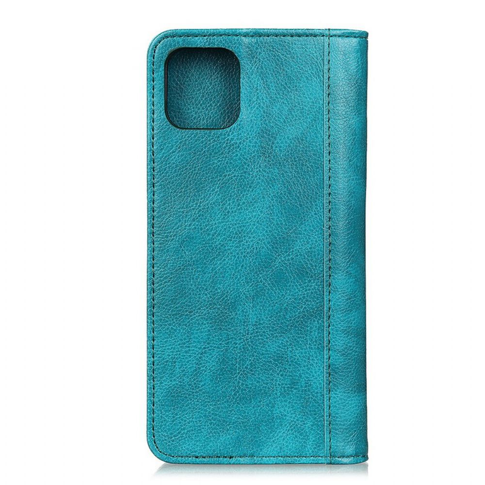 Schutzhülle Für iPhone 11 Flip Case Spaltleder Farbige Ausführung