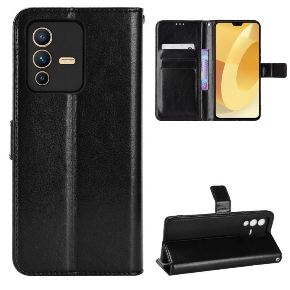 Flip Case Für Vivo V23 5G Auffälliges Kunstleder