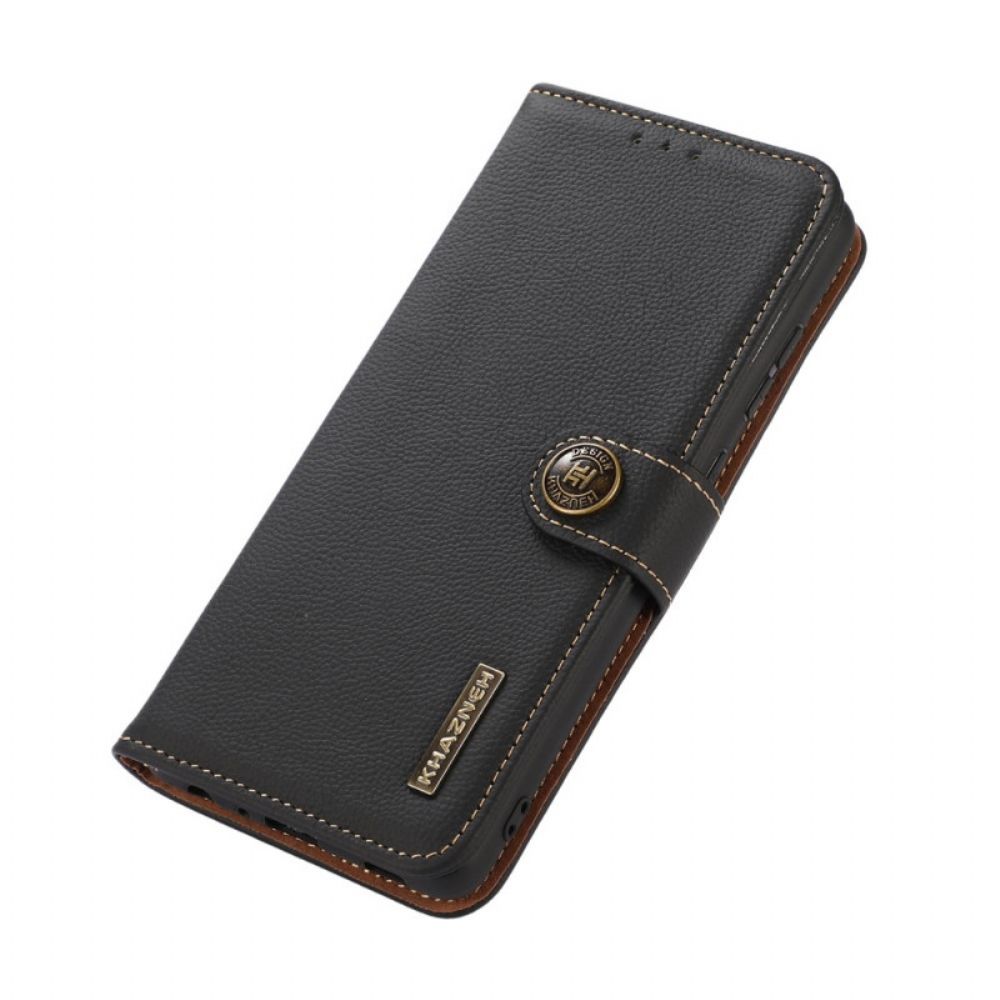 Flip Case Für Vivo V23 5G Echtes Leder Khazneh Rfid