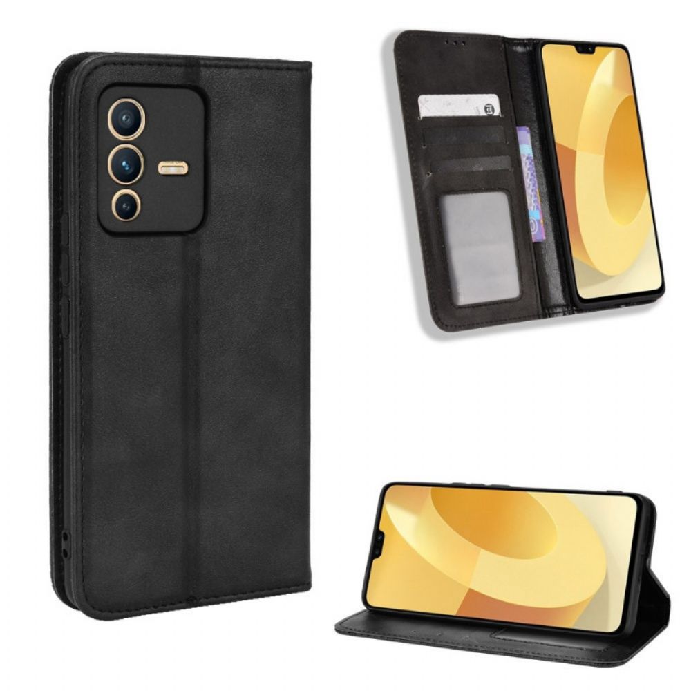 Schutzhülle Für Vivo V23 5G Flip Case Gestyltes Kunstleder