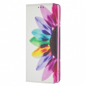 Flip Case Für Samsung Galaxy S22 Ultra 5G Aquarell Blume