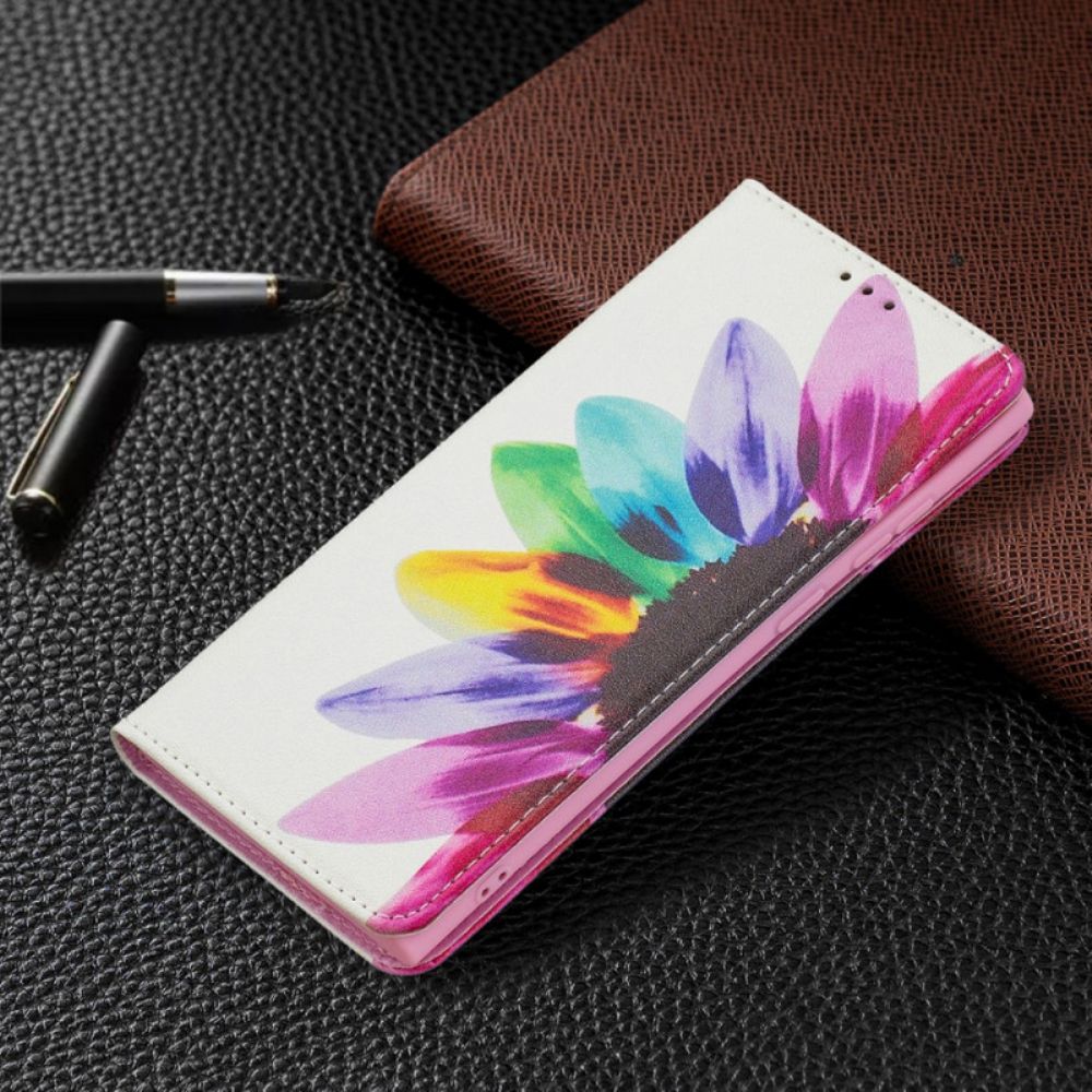 Flip Case Für Samsung Galaxy S22 Ultra 5G Aquarell Blume