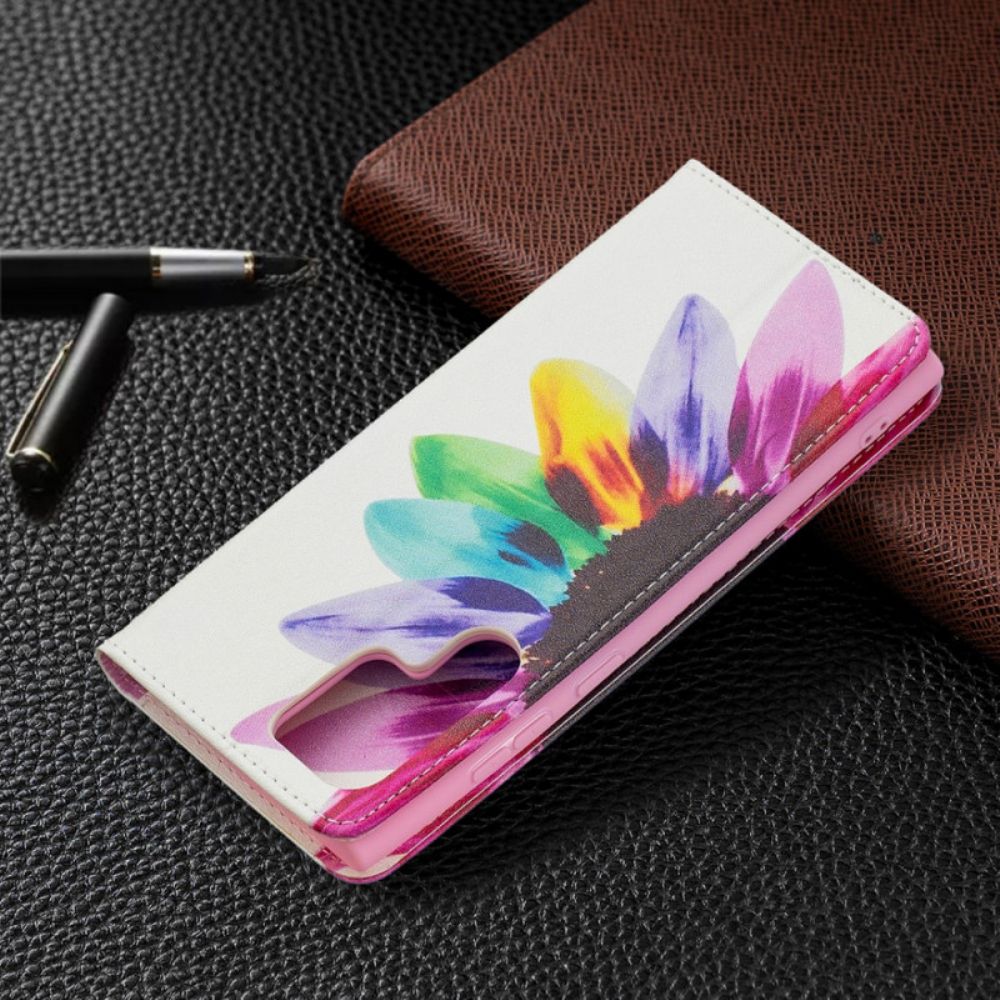 Flip Case Für Samsung Galaxy S22 Ultra 5G Aquarell Blume