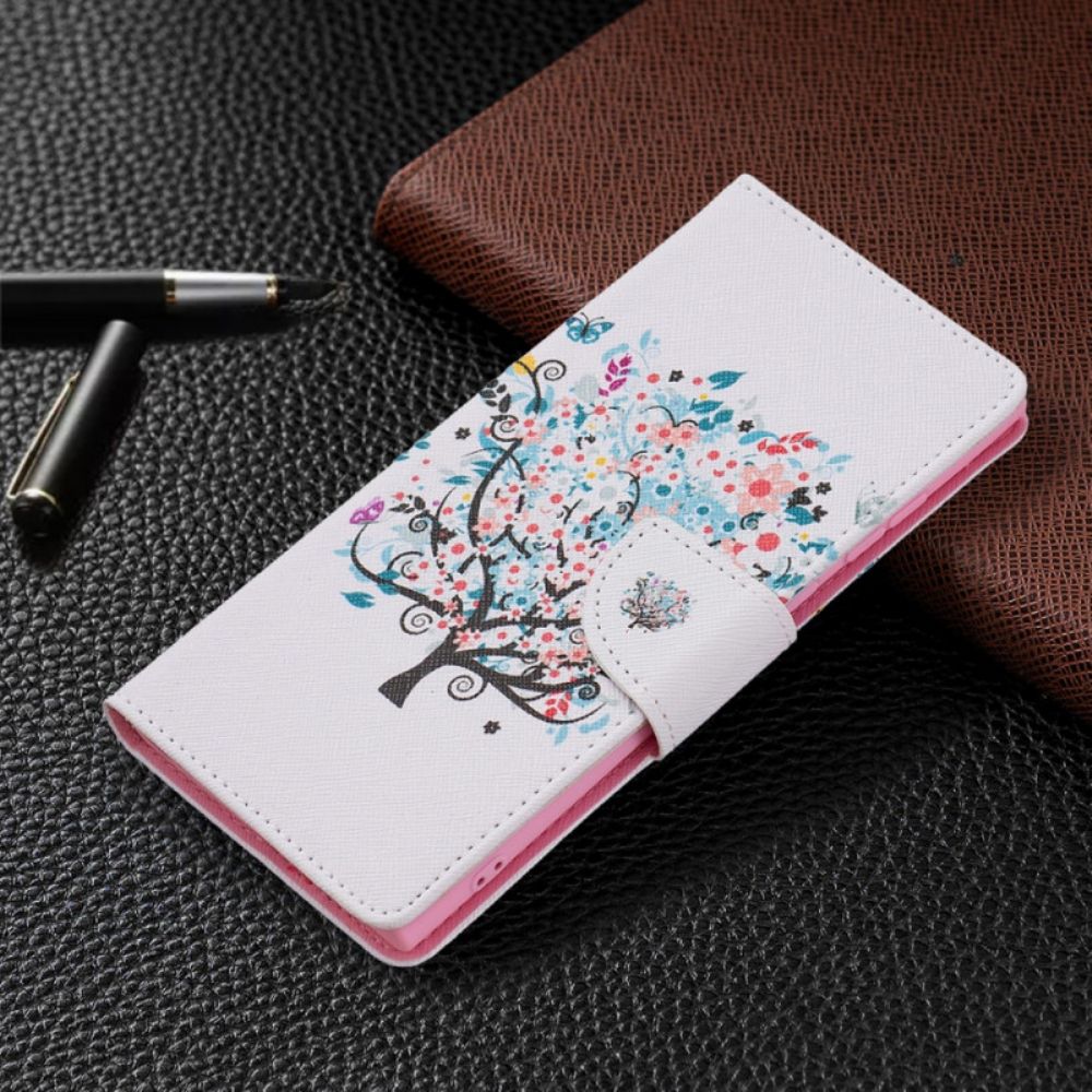 Flip Case Für Samsung Galaxy S22 Ultra 5G Blumiger Baum