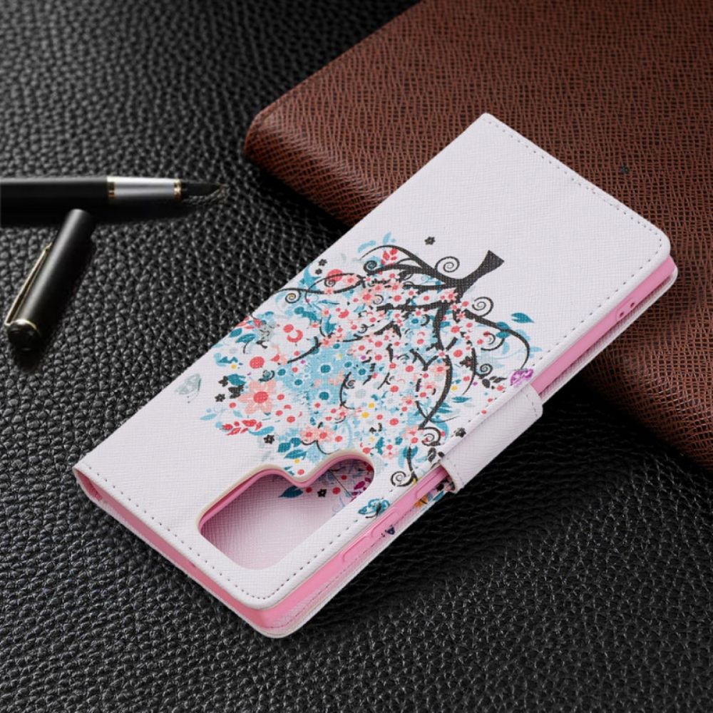 Flip Case Für Samsung Galaxy S22 Ultra 5G Blumiger Baum