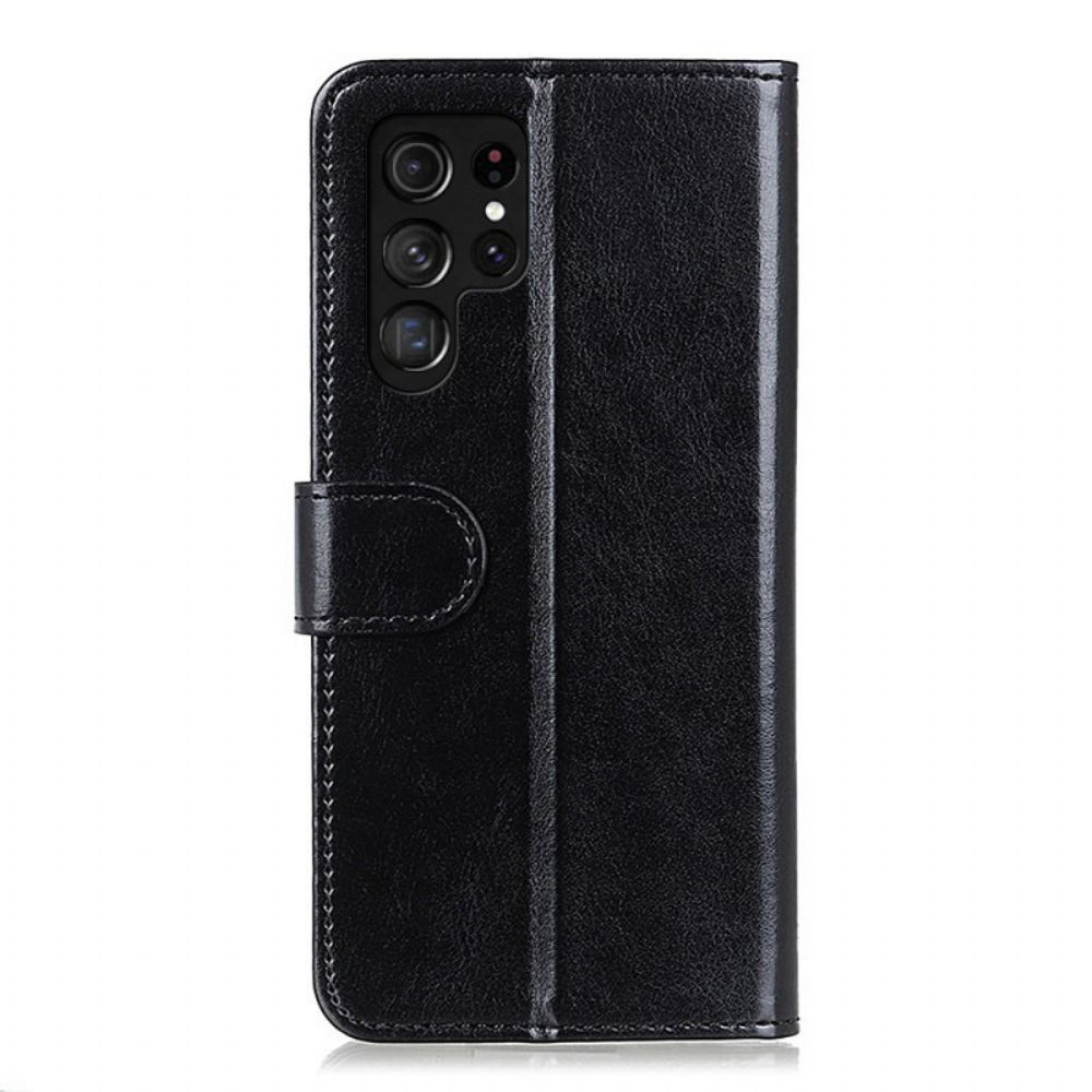 Flip Case Für Samsung Galaxy S22 Ultra 5G Eisige Feinheit