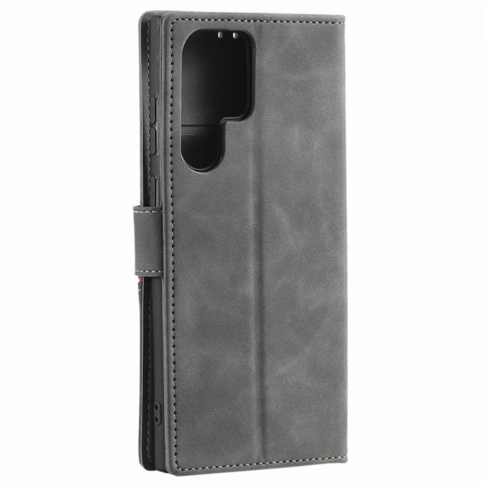 Flip Case Für Samsung Galaxy S22 Ultra 5G Hautgefühl-welle