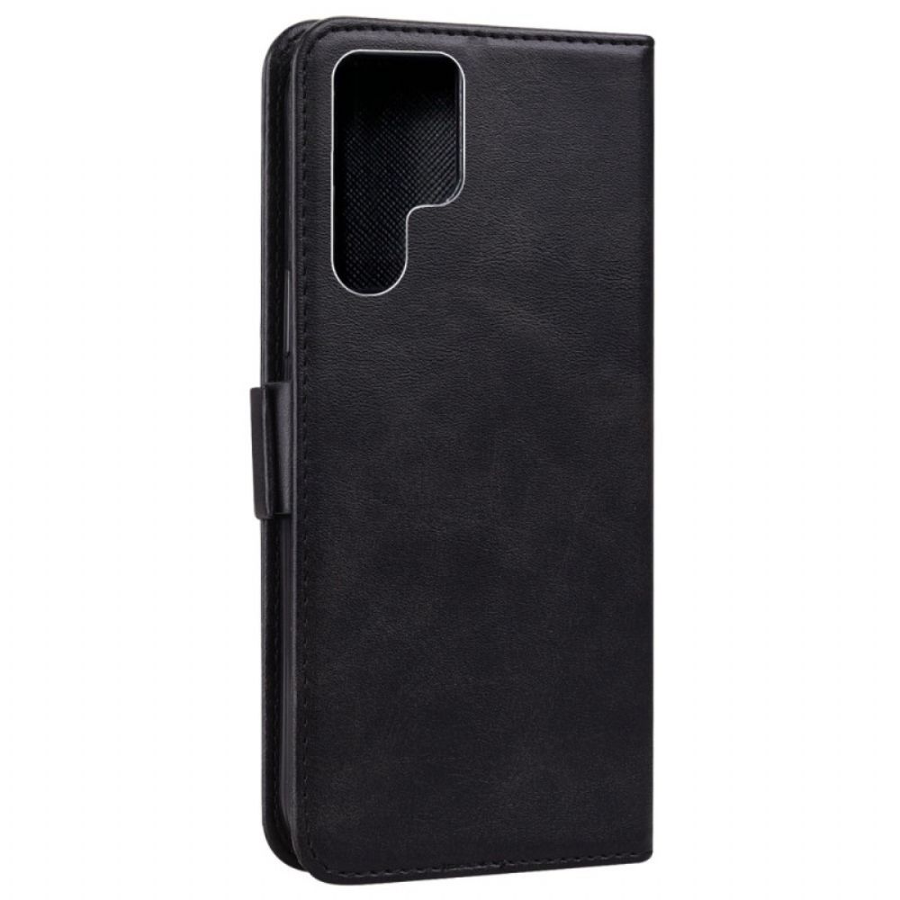 Flip Case Für Samsung Galaxy S22 Ultra 5G Katze Und Schmetterlinge