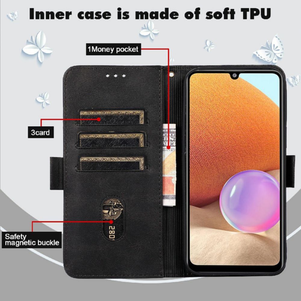 Flip Case Für Samsung Galaxy S22 Ultra 5G Katze Und Schmetterlinge