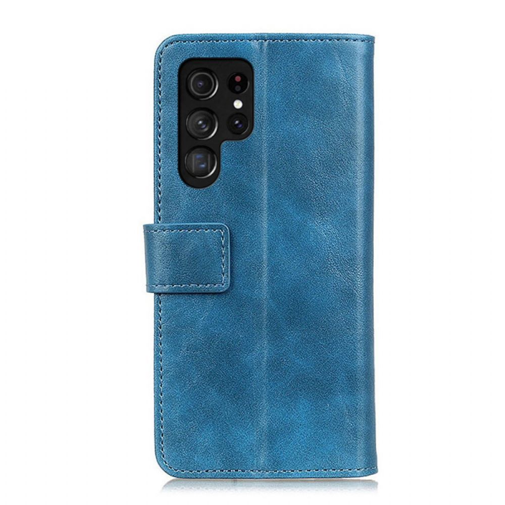 Flip Case Für Samsung Galaxy S22 Ultra 5G Khazneh Elegance Kunstleder