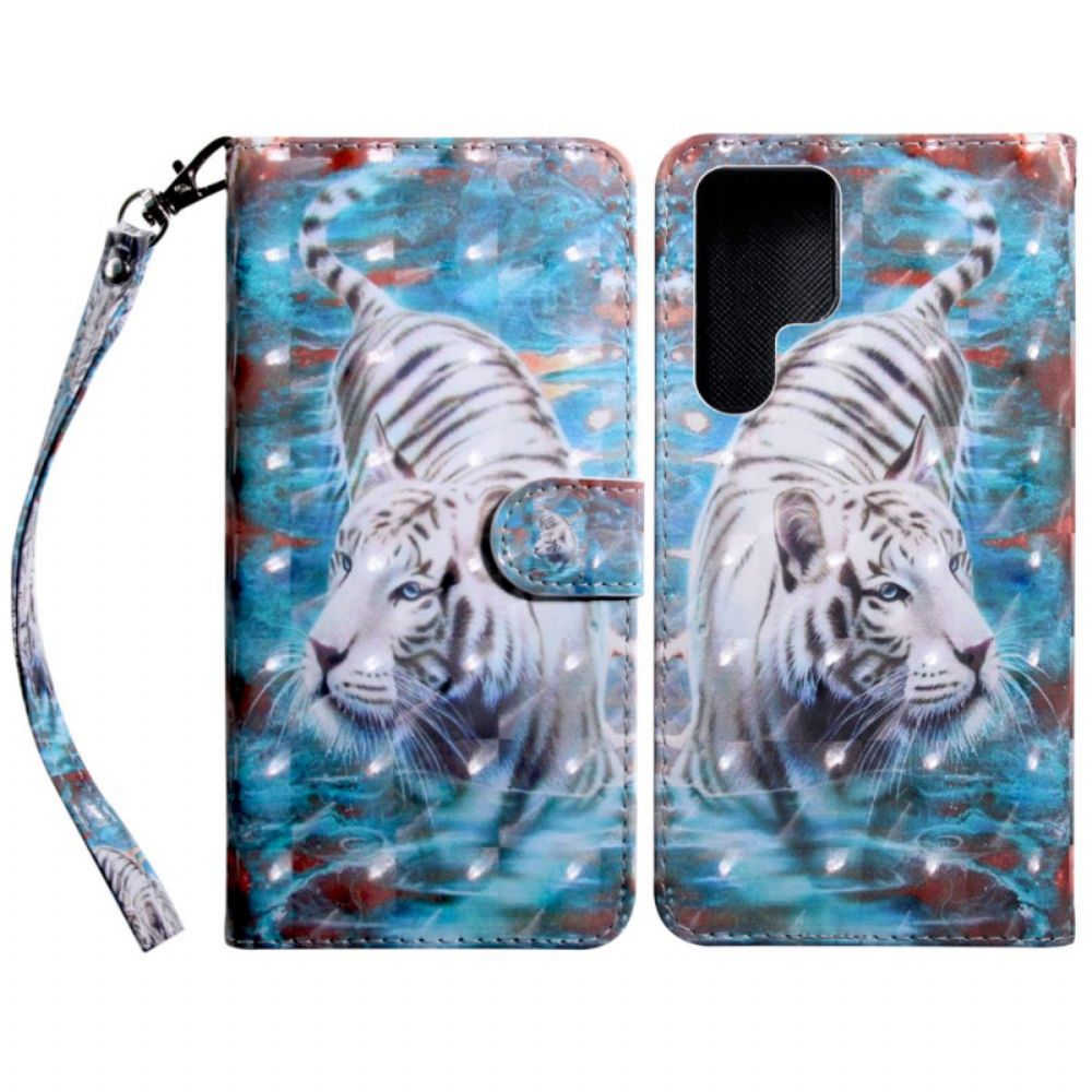 Flip Case Für Samsung Galaxy S22 Ultra 5G Lucien Der Tiger