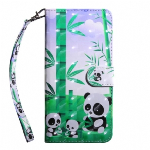 Flip Case Für Samsung Galaxy S22 Ultra 5G Panda-familie