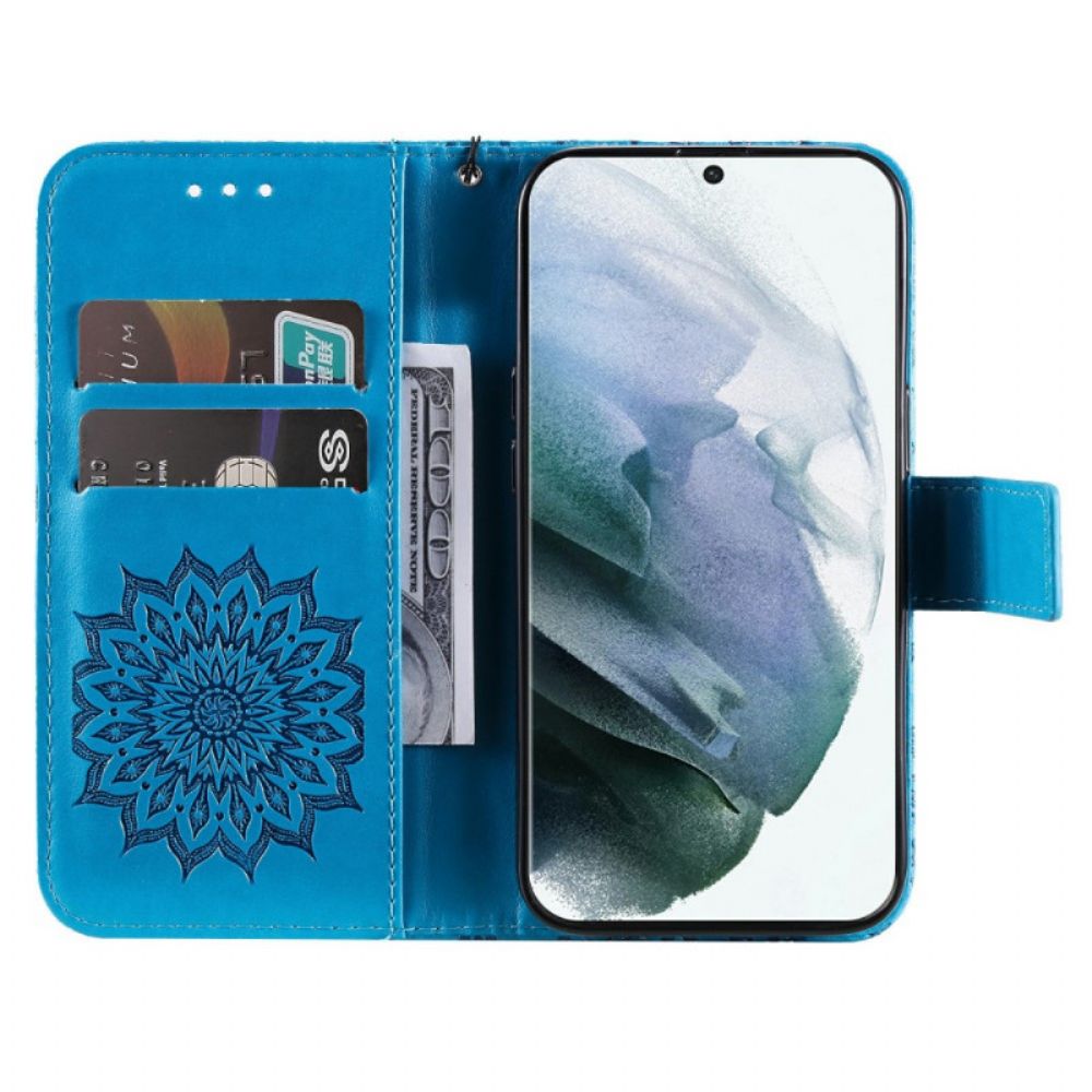 Flip Case Für Samsung Galaxy S22 Ultra 5G Sonnenblume