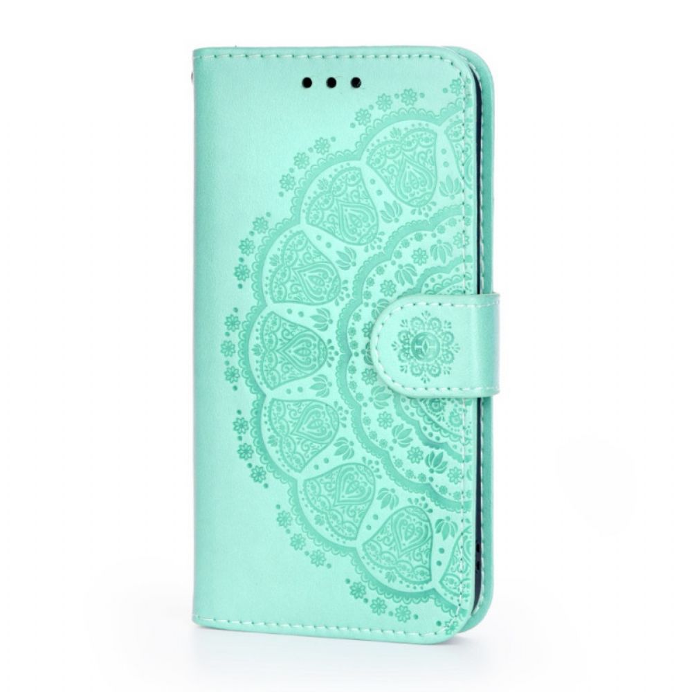 Flip Case Für Samsung Galaxy S22 Ultra 5G Totem-mandala