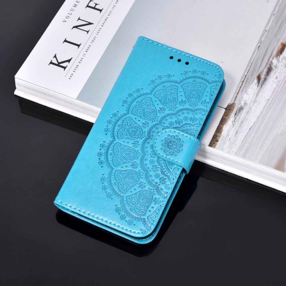 Flip Case Für Samsung Galaxy S22 Ultra 5G Totem-mandala