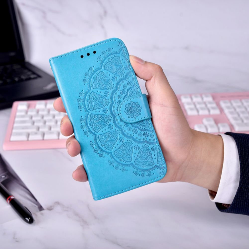 Flip Case Für Samsung Galaxy S22 Ultra 5G Totem-mandala