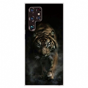 Handyhülle Für Samsung Galaxy S22 Ultra 5G Flexibler Tiger