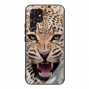 Handyhülle Für Samsung Galaxy S22 Ultra 5G Gehärtetes Leopardenglas