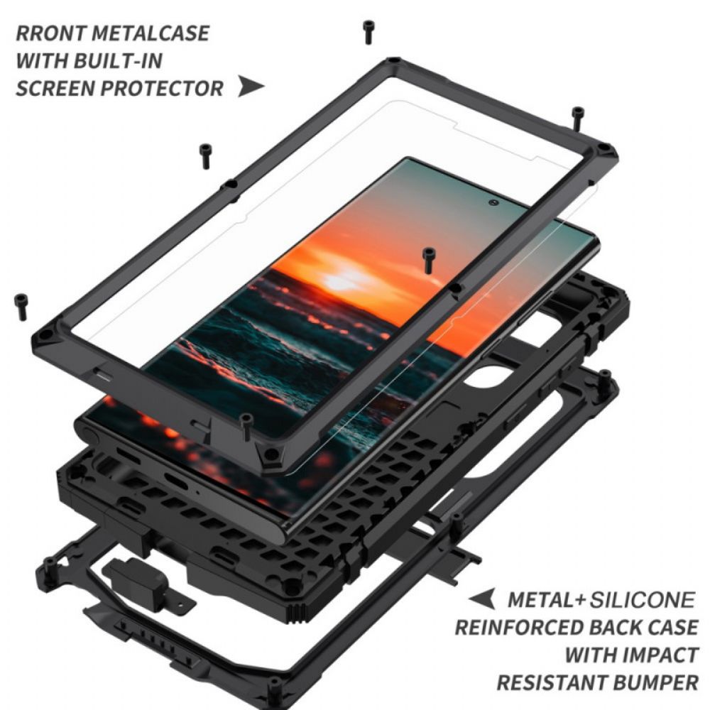 Handyhülle Für Samsung Galaxy S22 Ultra 5G Schutzhülle Voller Schutz Durch Gehärtetes Glas