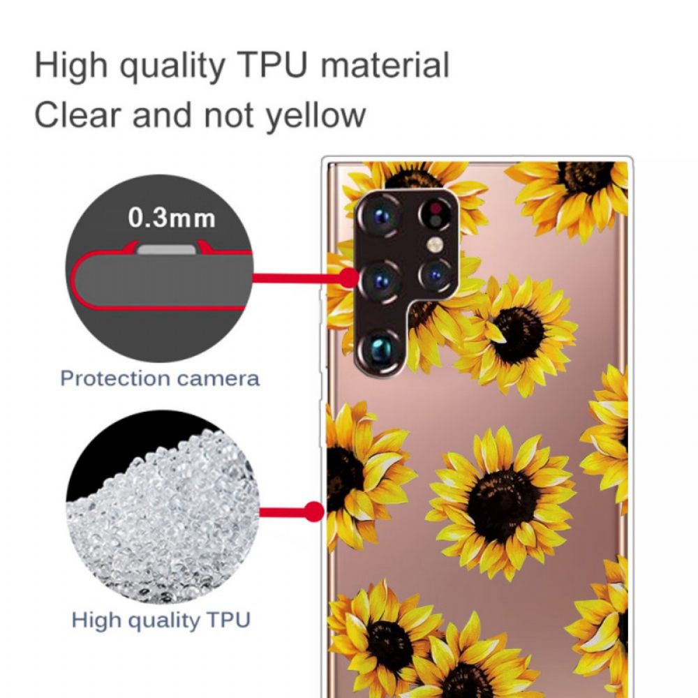 Handyhülle Für Samsung Galaxy S22 Ultra 5G Sonnenblumen