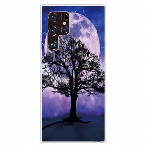 Hülle Für Samsung Galaxy S22 Ultra 5G Baum Und Mond