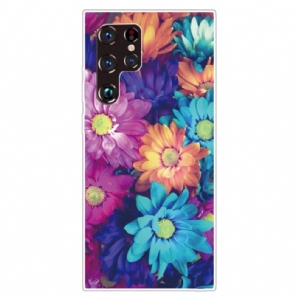 Hülle Für Samsung Galaxy S22 Ultra 5G Flexible Blumen