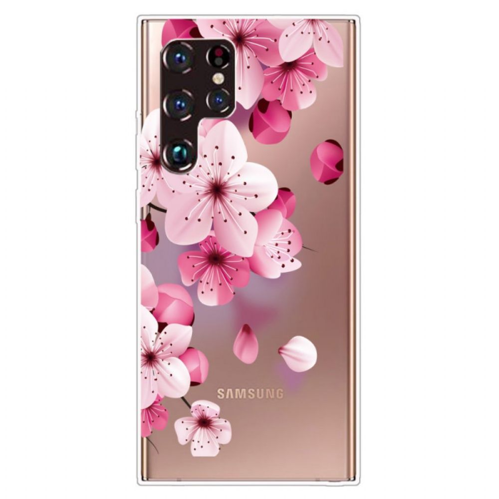 Hülle Für Samsung Galaxy S22 Ultra 5G Kleine Rosa Blumen