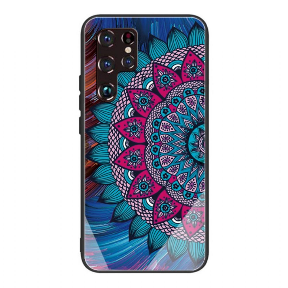 Hülle Für Samsung Galaxy S22 Ultra 5G Mandala Aus Gehärtetem Glas