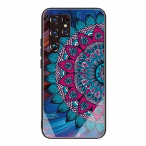 Hülle Für Samsung Galaxy S22 Ultra 5G Mandala Aus Gehärtetem Glas